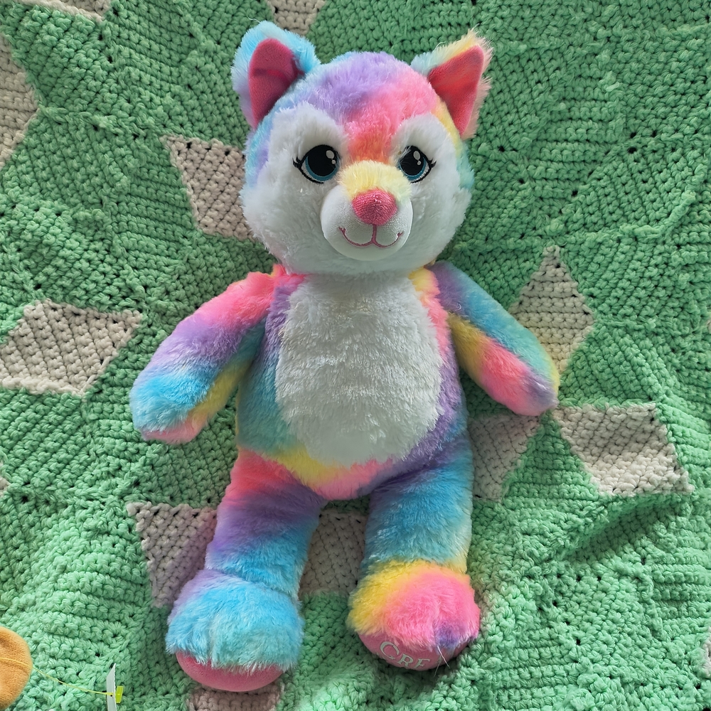Build-A-Bear Workshop Rainbow Wolf Exclusive Release Great Wolf Lodge